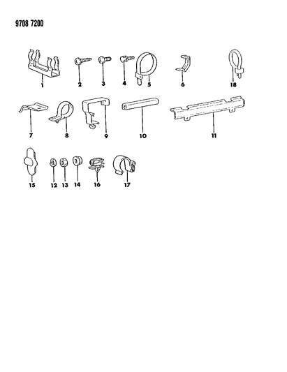 1989 Dodge Ram 50 Attaching Parts - Wiring Harness Diagram