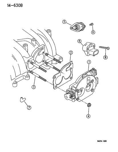 1994 Dodge Ram 2500 Throttle Body Diagram