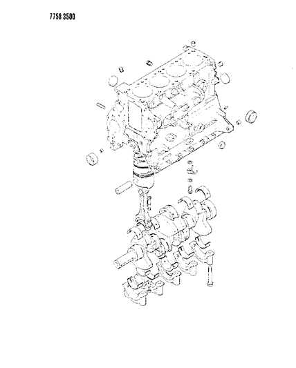 1988 Dodge Colt Engine, Short Diagram 3