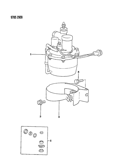 1989 Chrysler Conquest Modulator, Anti-Skid Diagram