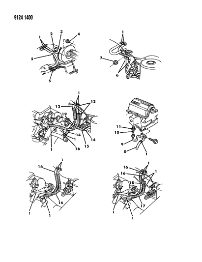 1989 Dodge Caravan Plumbing - Heater Diagram