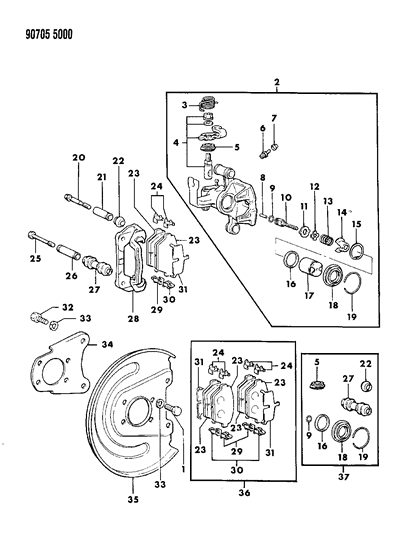 Rear, Brake Disc - 1990 Dodge Colt