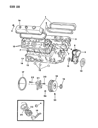 1986 Chrysler Fifth Avenue External Components Diagram