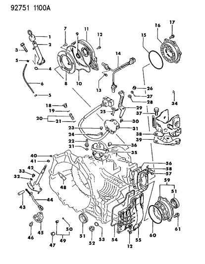 1992 Dodge Colt Case & Miscellaneous Parts Diagram 5