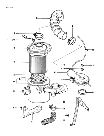 1984 Dodge Caravan Air Cleaner Diagram 5