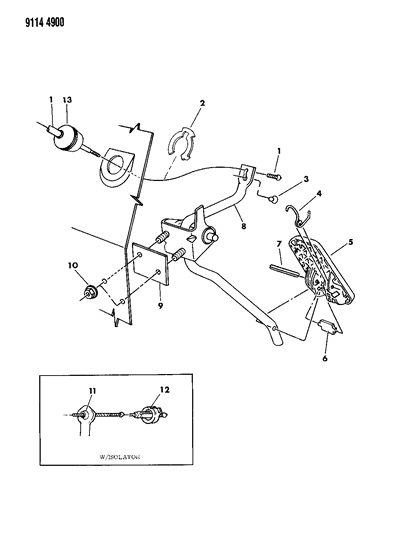 1989 Chrysler TC Maserati Accelerator Pedal Diagram