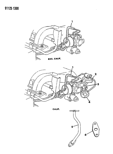 1991 Dodge Dynasty EGR System Diagram 3