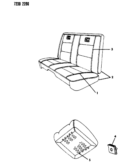 1987 Dodge Charger Rear Seat Diagram 2