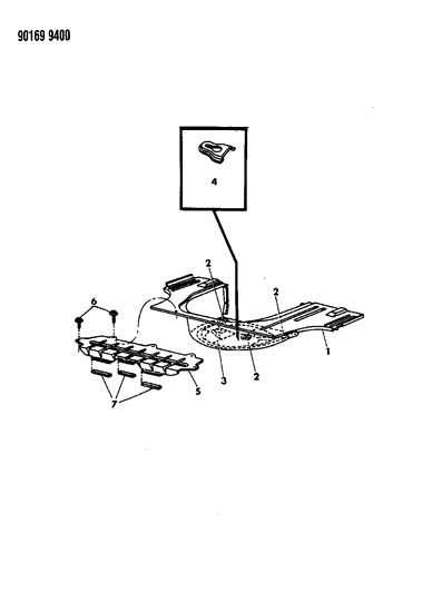 1990 Dodge Daytona Floor Pan Rear Diagram