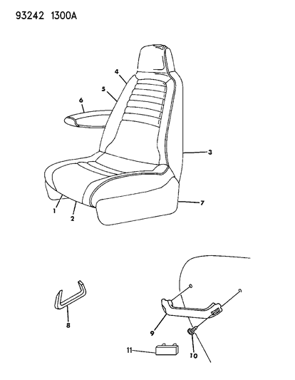 1993 Dodge Grand Caravan Front Seat Diagram 4