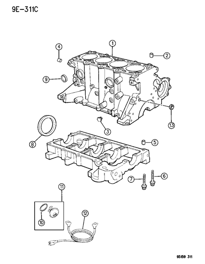 1995 Dodge Stratus Cylinder Block Diagram 2