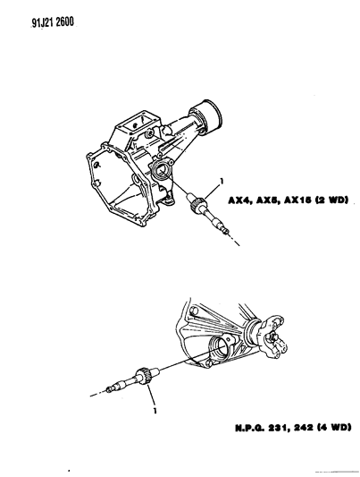 1991 Jeep Grand Wagoneer Speedometer Pinion Diagram