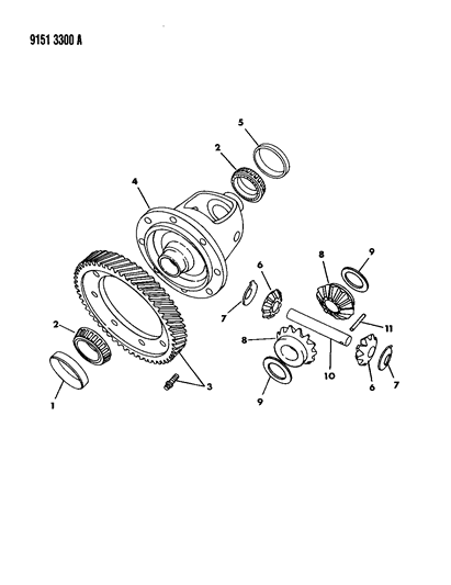 1989 Dodge Grand Caravan Differential Automatic Transaxle Diagram 2