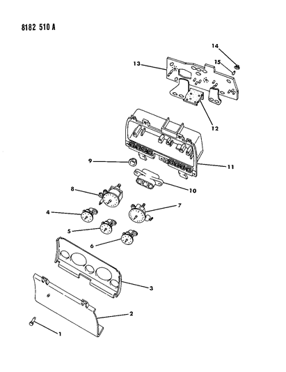 1988 Dodge Shadow Instrument Panel Cluster Diagram