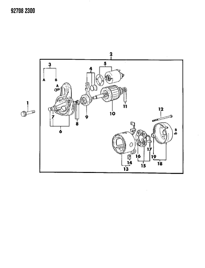 1993 Dodge Colt Starter Diagram 2