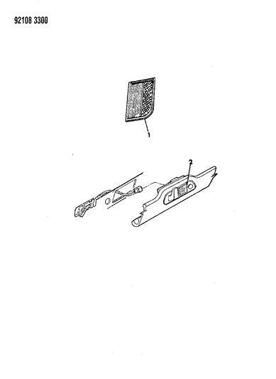 1992 Chrysler Imperial Lamps - Cargo-Dome-Courtesy Diagram