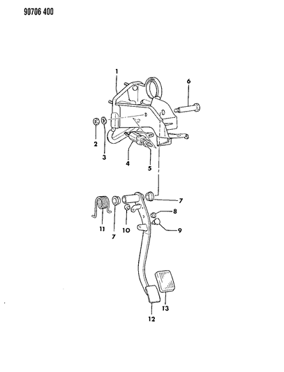 1990 Dodge Colt Clutch Pedal Diagram 1