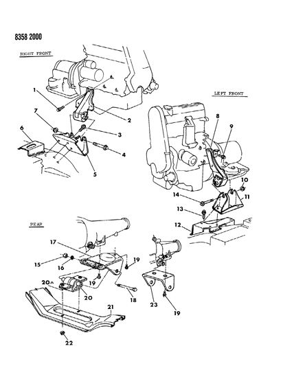 1989 Dodge Dakota Engine Mounting Diagram 1