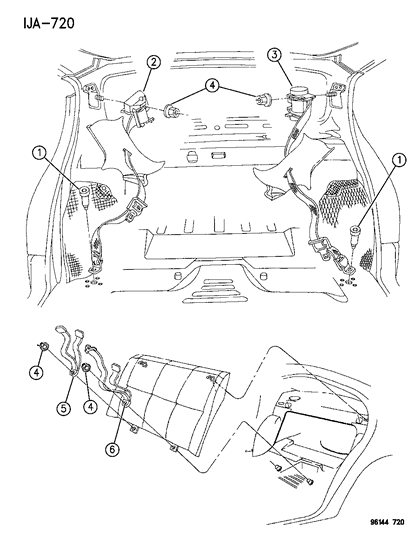 1996 Chrysler Cirrus Rear Seat Belt Diagram