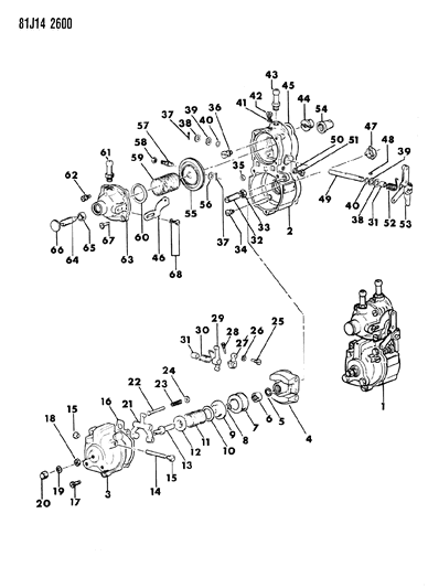 1984 Jeep Wrangler Governor, Fuel Injection Diagram