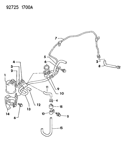 1992 Dodge Stealth Vapor Canister Diagram