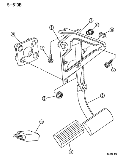 1995 Chrysler New Yorker Brake Pedal Diagram