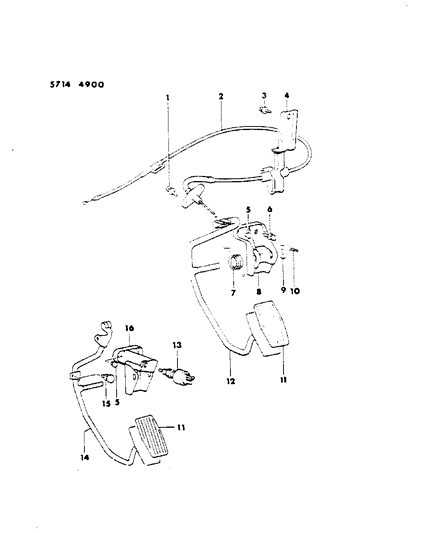 1985 Dodge Conquest Accelerator Linkage Diagram 2