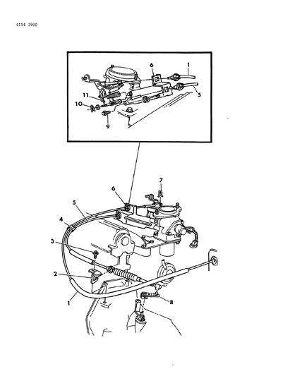 1984 Chrysler LeBaron Throttle Control Diagram 5