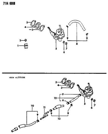 1987 Chrysler Town & Country Fuel Pump Diagram 3