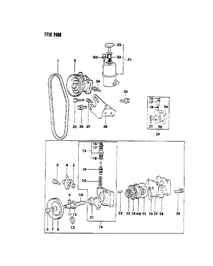 1987 Dodge Ram 50 Power Steering Pump Diagram