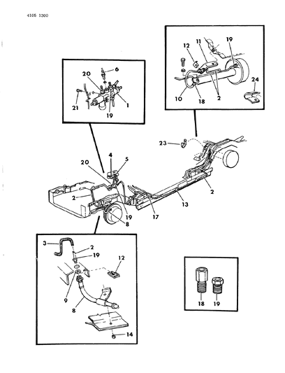 1984 Chrysler Fifth Avenue Lines & Hoses, Brake Diagram