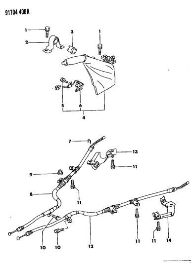 1991 Dodge Stealth Parking Brake Controls Diagram 1