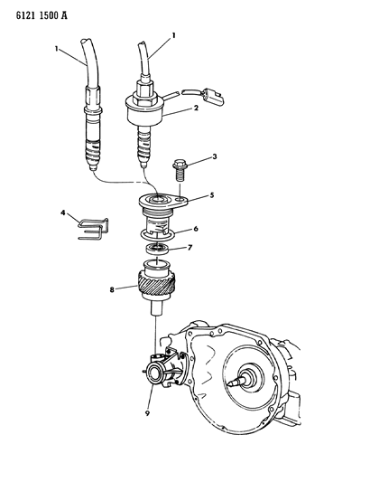 1986 Chrysler Laser Pinion, Speedometer Cable Drive Diagram