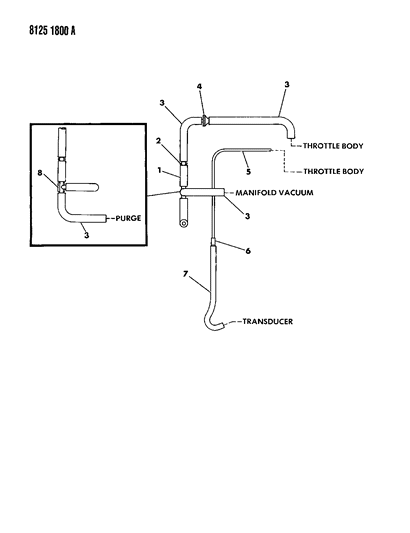 1988 Chrysler New Yorker EGR Hose Harness Diagram 3