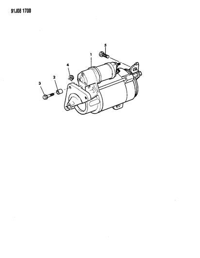 1992 Jeep Cherokee Starter & Mounting Diagram 3