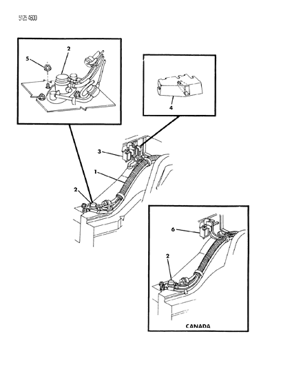 1985 Chrysler Town & Country Vapor Canister Diagram 1