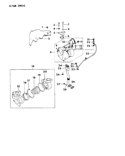 1985 Chrysler Conquest Turbocharger Diagram 1