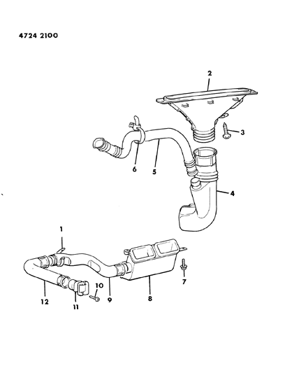 1984 Dodge Colt Air Outlets & Ducts Diagram