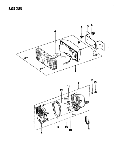 1989 Jeep Wrangler Lamps - Rear-Fog & Blackout Diagram