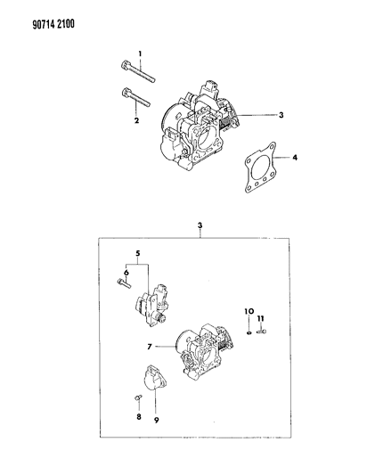 1990 Dodge Ram 50 Throttle Body Diagram 1