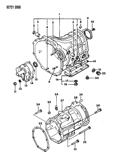 1992 Dodge Ram 50 Case & Adapter Diagram 2