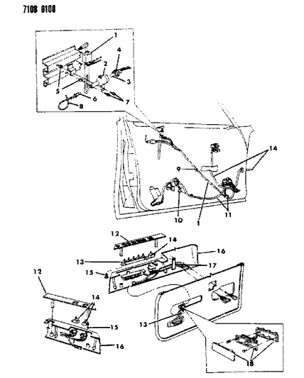 1987 Chrysler Fifth Avenue Wiring & Switches - Front Door Diagram