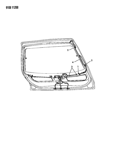1989 Chrysler LeBaron GTS Wiring - Liftgate Diagram