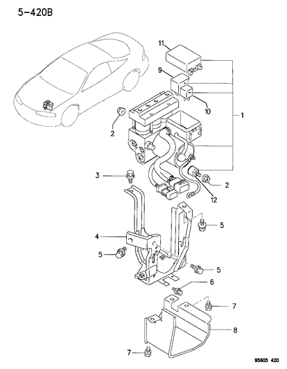 1996 Dodge Avenger Valve Relay Diagram for MB858789