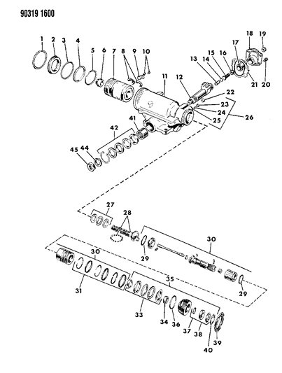 1993 Dodge Dakota Gear - Saginaw Power Steering Diagram