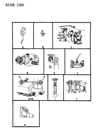 1993 Chrysler LeBaron Sensors Diagram