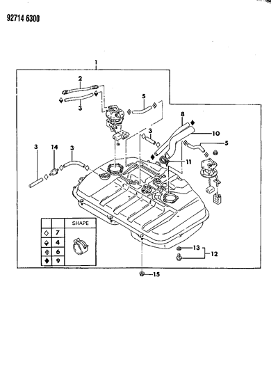 1992 Dodge Colt Fuel Tank Diagram 2