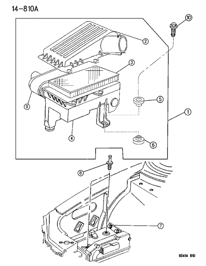 1996 Chrysler Concorde Air Cleaner Diagram