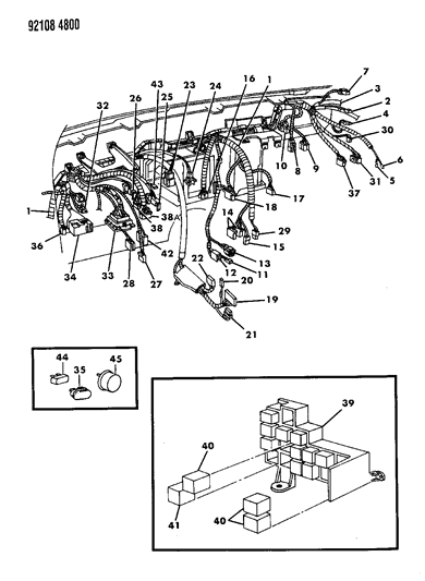 1992 Chrysler LeBaron Wiring - Instrument Panel Diagram