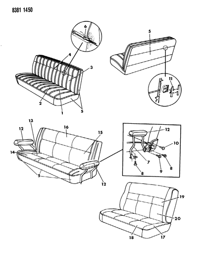 1989 Dodge W350 Rear Seat Diagram 2